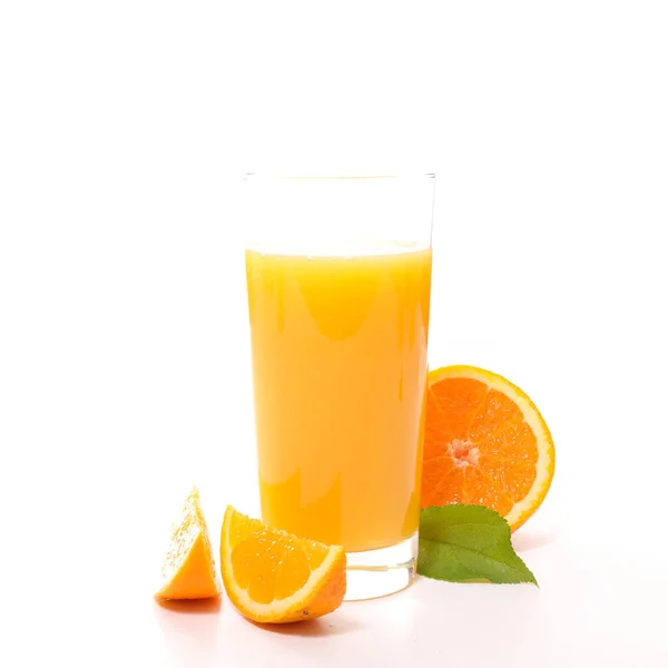 Succo d'arancia in vetro — Foto Stock