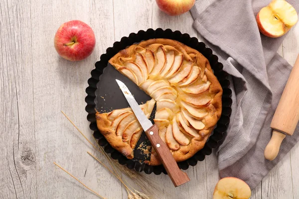 Різдво яблучний пиріг — стокове фото