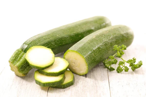 Sliced raw courgettes — Stock Photo, Image