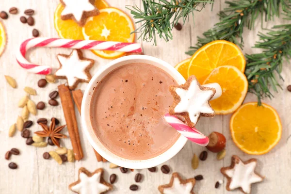Heiße Schokolade zu Weihnachten — Stockfoto