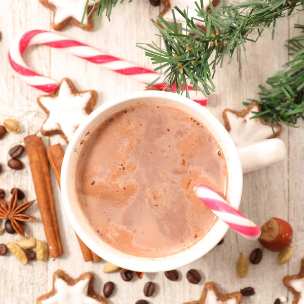 Karácsonyi forró csokoládé — Stock Fotó