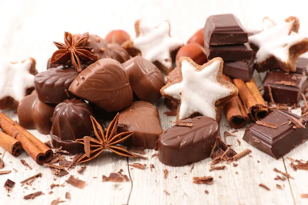 Christmas chocolate candies — Stock Photo, Image