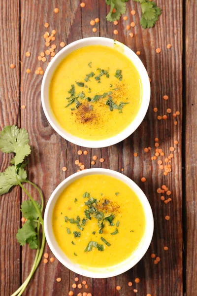 ウコンとレンズ豆のスープ — ストック写真