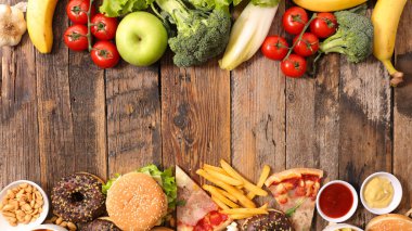 health food or junk food clipart