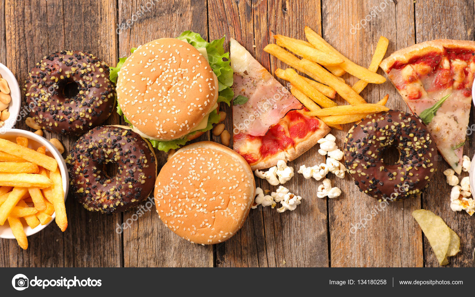 Assorted junk food Stock Photo by ©studioM 134180258