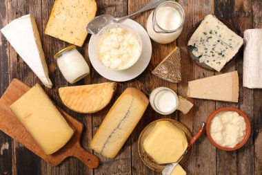 assorted dairy products clipart