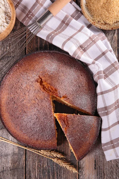 Torta fatta in casa vista dall'alto — Foto Stock