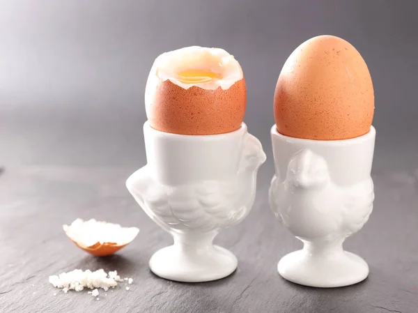 Boiled eggs on table — Stock Photo, Image