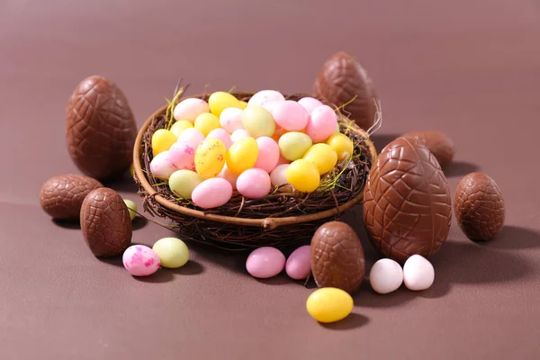 Chocolate easter eggs — Stock Photo, Image