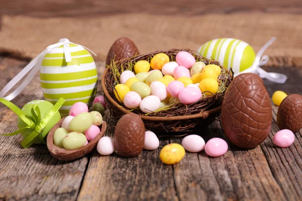 Chocolate easter eggs — Stock Photo, Image