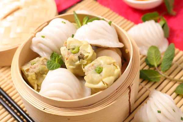 Dim sum dumplings, Chinees-Thaise keuken — Stockfoto