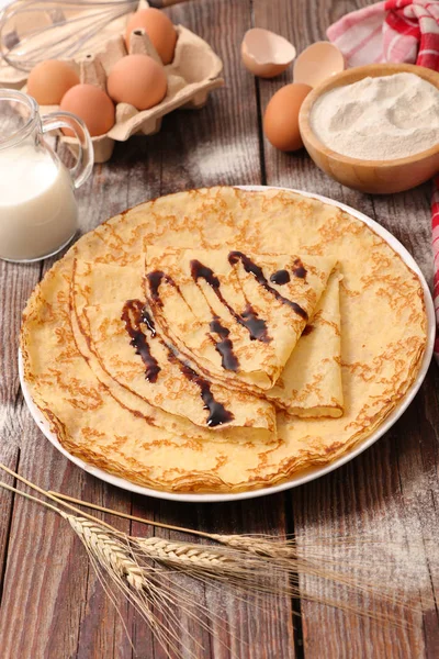 Galettes de crêpe au chocolat — Photo