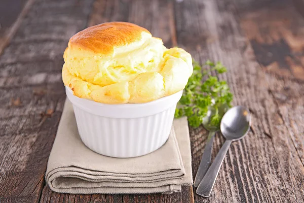 Cheese souffle in bowl — Stock Photo, Image