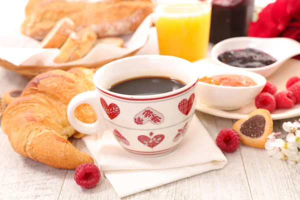 Breakfast for valentine day — Stock Photo, Image