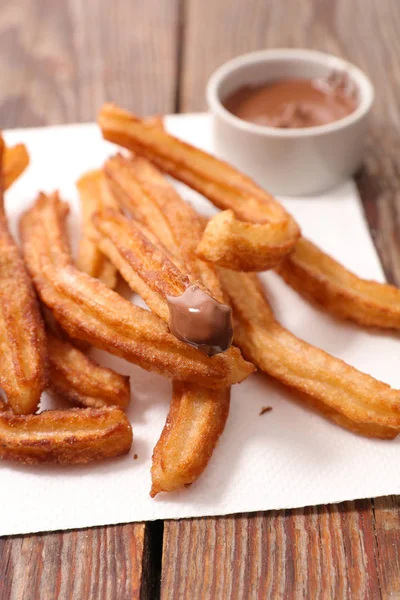 Deliciuos espanhol Churros — Fotografia de Stock