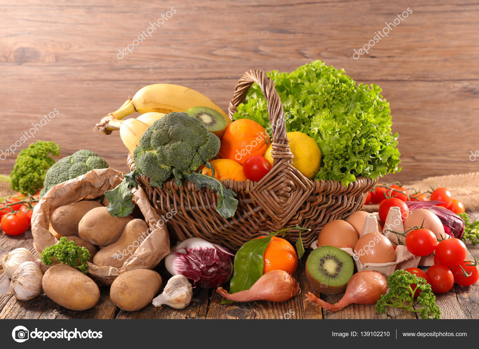 Raw fruits and vegetables Stock Photo by ©studioM 139102210