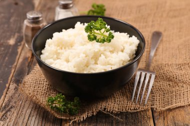 bowl of boiled rice clipart
