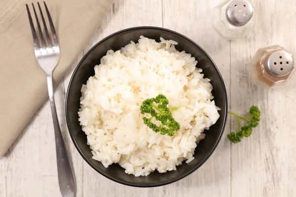 Bowl of boiled rice — Stock Photo, Image