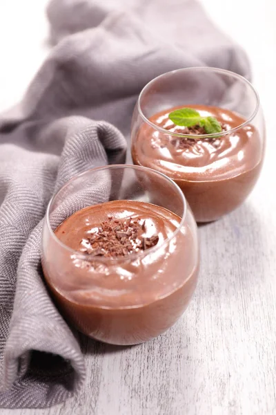 Chokladmousse i glas — Stockfoto