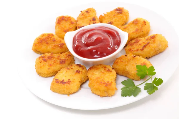 Chicken or fish nugget — Stock Photo, Image