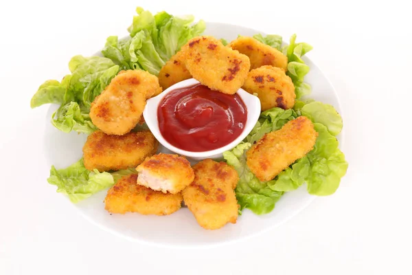 Chicken or fish nugget — Stock Photo, Image