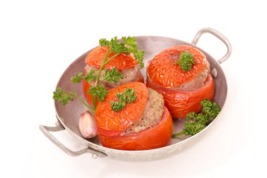pişmiş domates et ile dolu