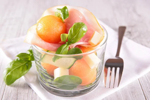 Tasty melon salad — Stock Photo, Image