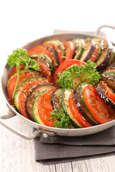 Ratatouille, 구운 야채, 전 정 — 스톡 사진