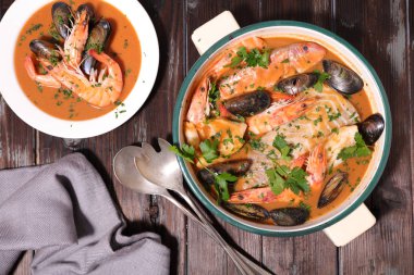 fish soup bouillabaisse clipart