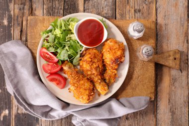 soslu kızarmış tavuk budu 