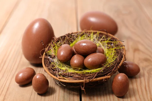 Easter chocolate eggs — Stock Photo, Image