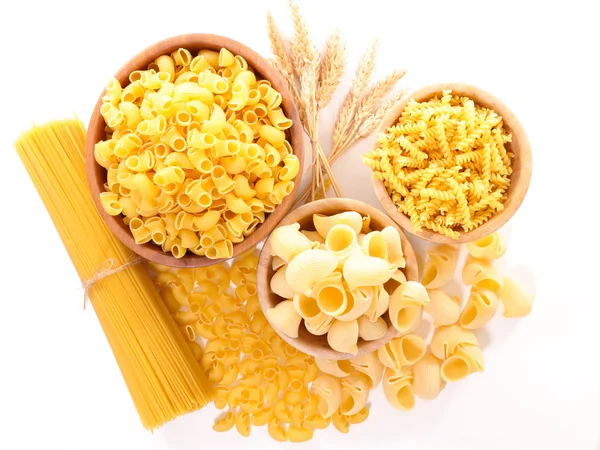 Diverse rå pasta — Stockfoto