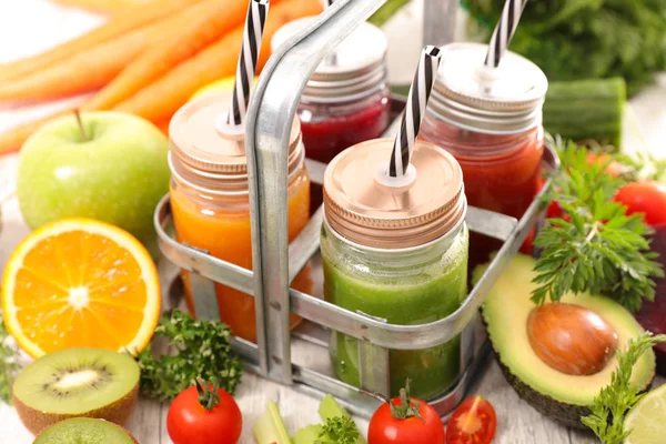 Assorted vegetable juice — Stock Photo, Image