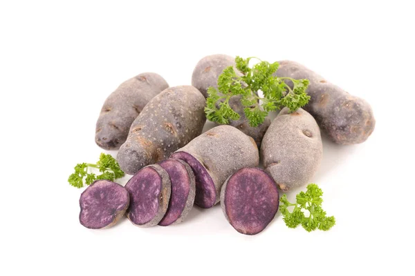 Patatas moradas crudas — Foto de Stock