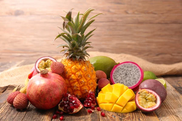 assorted tropical fruits