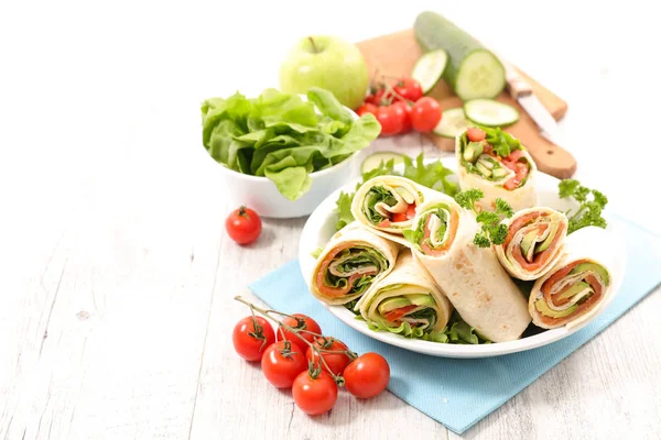 Sandwich proaspăt burrito — Fotografie, imagine de stoc