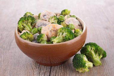 brokoli, tavuk ve krem