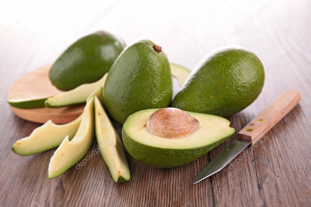 fresh green avocados