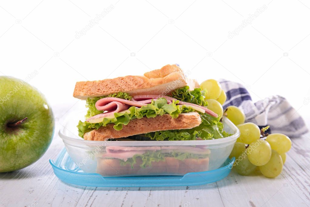 sandwich in lunch box