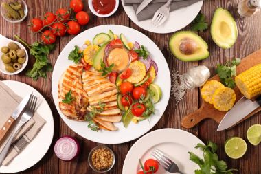 Sebzeli ızgara tavuk