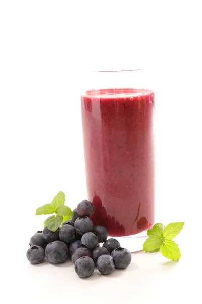 Blueberry smoothie in glas — Stockfoto