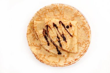 çikolata ile lezzetli krepler