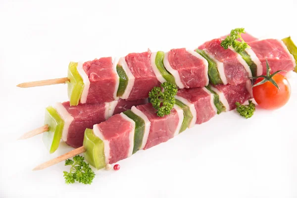 Raw beef skewer — Stock Photo, Image