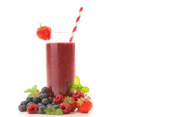 Beeren-Smoothie im Glas — Stockfoto