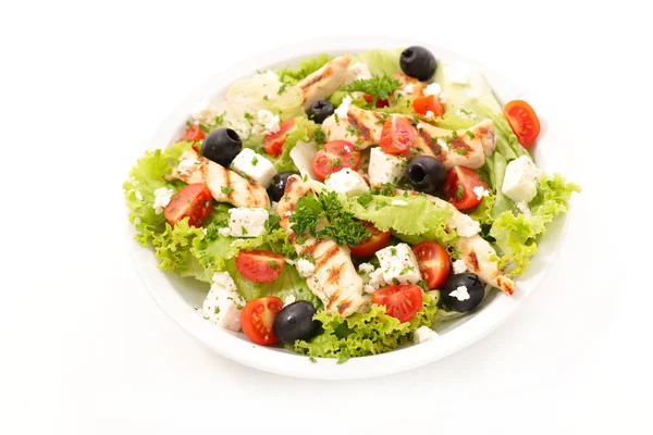 Fresh salad with chicken fillet — Stock Photo, Image