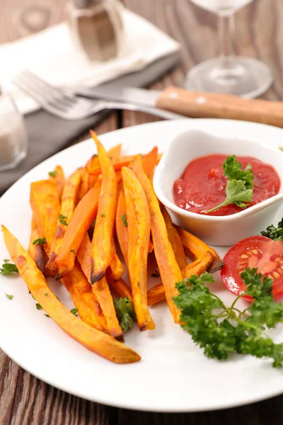 Batata doce frita — Fotografia de Stock