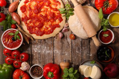 Ingridients ahşap tablo