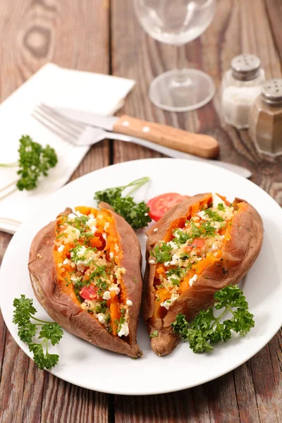 Baked sweet potatoes — Stock Photo, Image