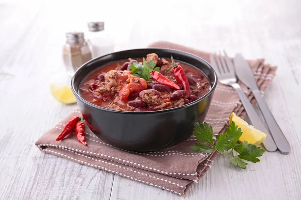 Chili con carne dish — стоковое фото