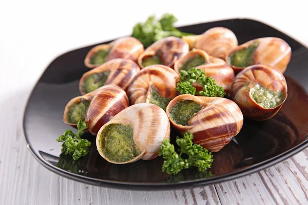 Gastronomy, escargot de bourgogne — Stok fotoğraf